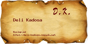 Deli Kadosa névjegykártya